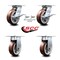 Service Caster 6 Inch Polyurethane Caster Brakes/Swivel Locks and 2 Rigid, 2PK SCC-35S620-PPUR-SLB-BSL-2-R-2 - alternate 4